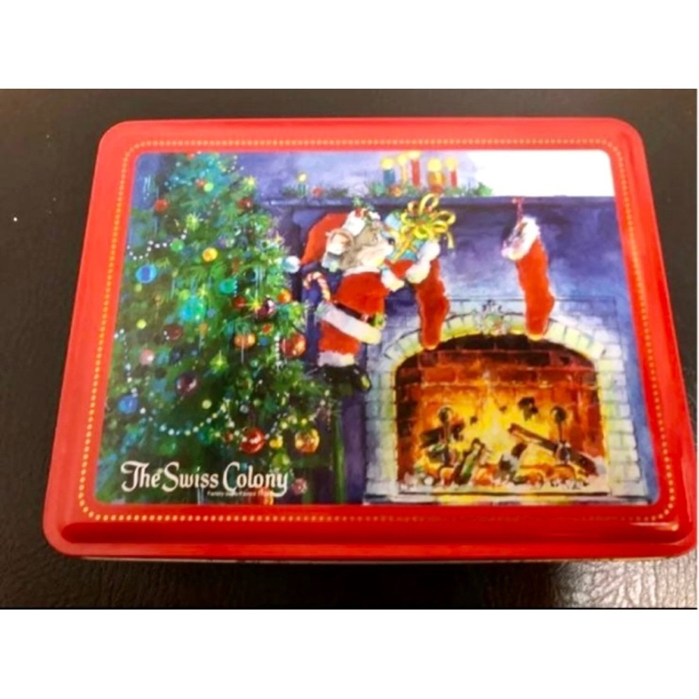 The Swiss Colony Christmas Cookie Candy Tin